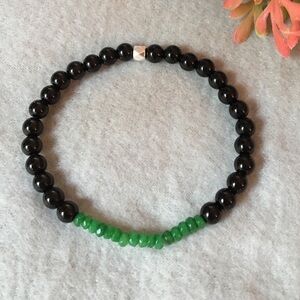 🔴tourmaline and jasper beaded bracelet